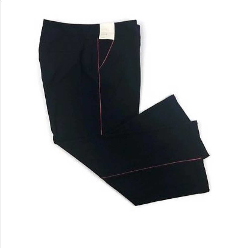 A New Day Women's Slacks Navy Blue w/ Red Piping
